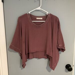 free people cropped tee